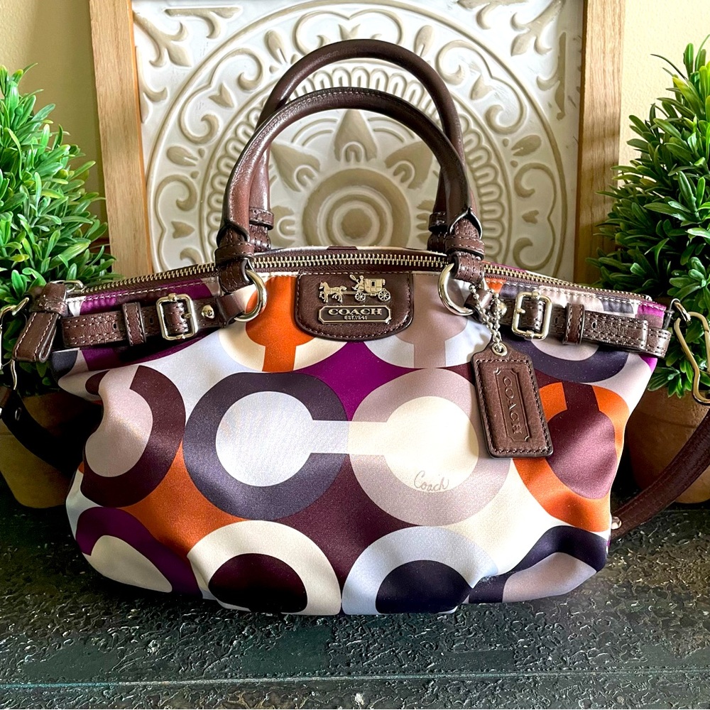 Coach Madison graphic art Sophia satchel shoulder bag